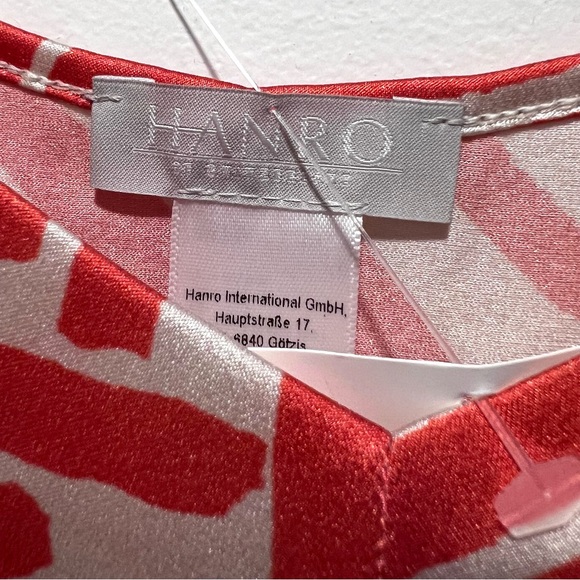 HANRO of Switzerland Silk Sleveless Top Spiced Coral Small 6/8 NWOT SAMPLE - Picture 8 of 14